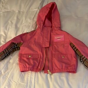 Burberry Kids Pink Hooded Jacket